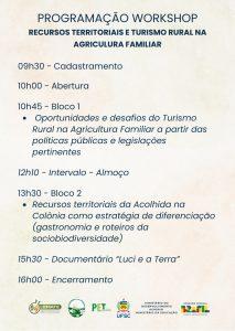 Workshop na UFSC - Recursos territoriais, turismo rural e agricultura familiar