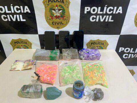 Prisão de traficante e apreensão de drogas