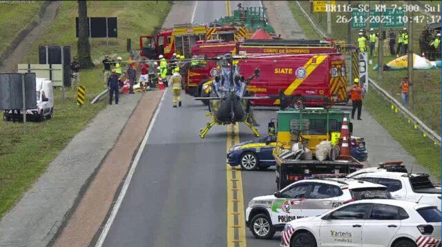 Exercício simulado com múltiplas vítimas e produtos perigosos