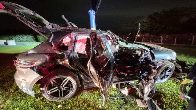 Veículo acidentado em Balneário Camboriú