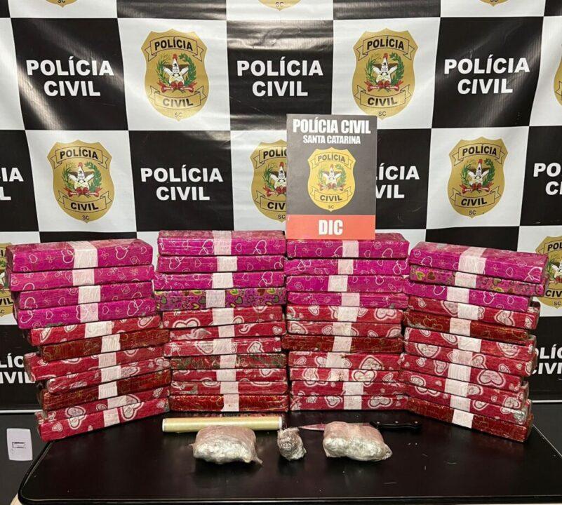 Maconha apreendida em operação policial