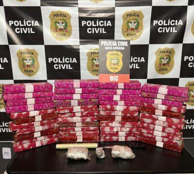Maconha apreendida em operação policial