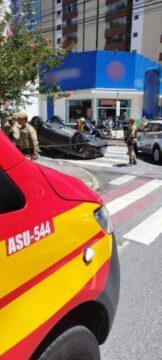 Equipes do Corpo de Bombeiros Militar atuando em Florianópolis