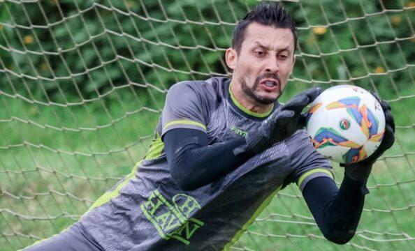 Time de futebol do Brusque em campo