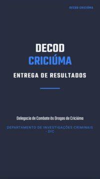Operação policial da DECOD Criciúma em 2025