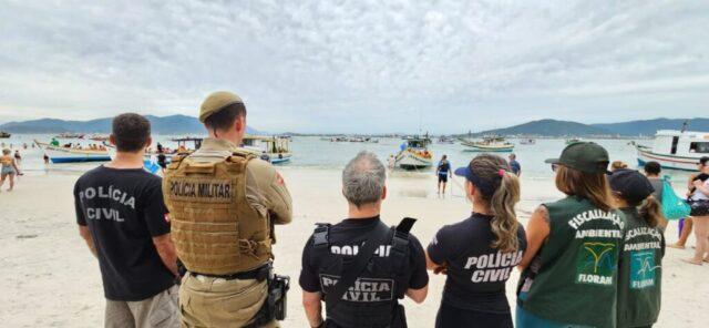 Polícia Civil de Santa Catarina na operação Ilha Legal