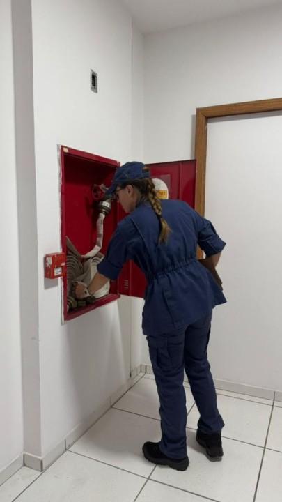 Vistorias técnicas de segurança do CBMSC na Passarela Nego Quirido para o Carnaval em Florianópolis