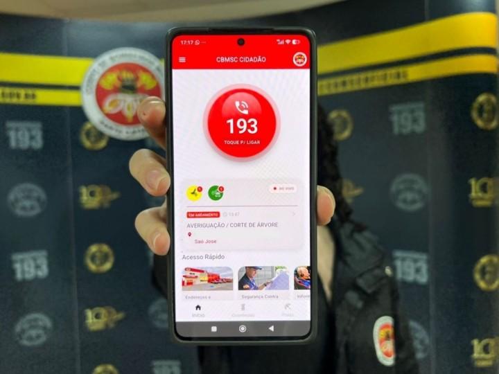 Ícone do aplicativo CBMSC Cidadão para chamadas de emergência