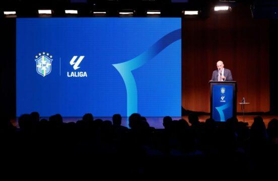 Evento da CBF com Javier Tebas presidente da LaLiga