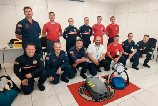 Compressor Torácico Automático em ação durante resgate em Xanxerê