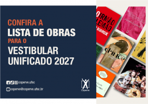 Capas dos livros das obras literárias do Vestibular 2027 da UFSC