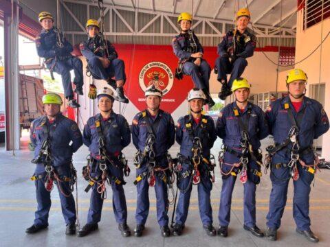 Equipe do CBMSC em treinamento para o RopeDays 2026