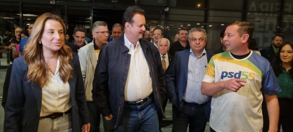 Gilberto Kassab e João Rodrigues em reunião política