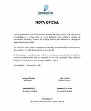 Ciro Nogueira destitui Leodegar Tiskoski da presidência do Progressistas