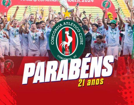 Concórdia Atlético Clube - Cores verde, vermelho e branco