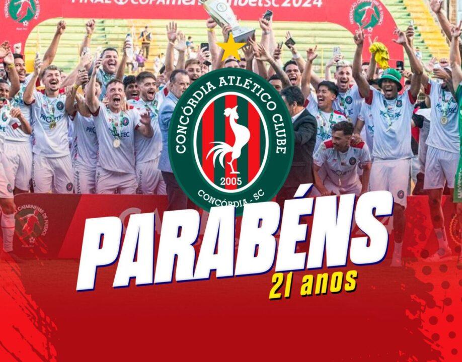 Concórdia Atlético Clube - Cores verde, vermelho e branco