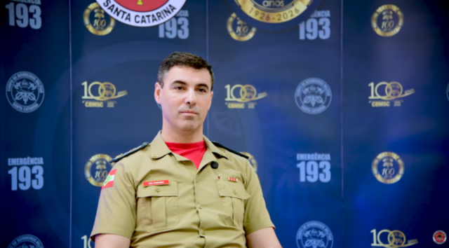 Foto do Coronel Fabiano de Souza, Presidente da LIGABOM