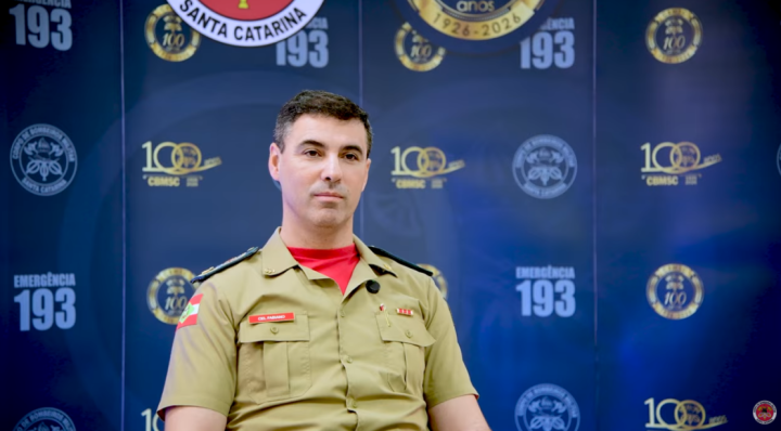 Foto do Coronel Fabiano de Souza, Presidente da LIGABOM