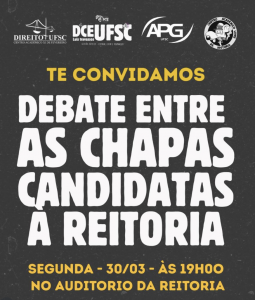 Debate entre candidatos à reitoria da UFSC