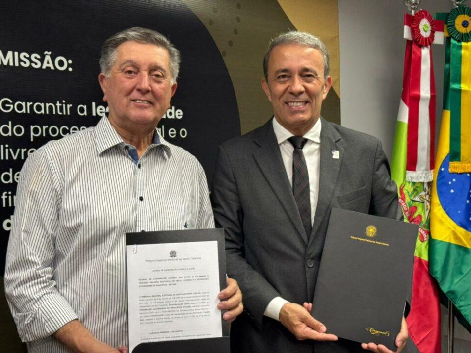 Federação Catarinense de Municípios e Tribunal Regional Eleitoral de SC
