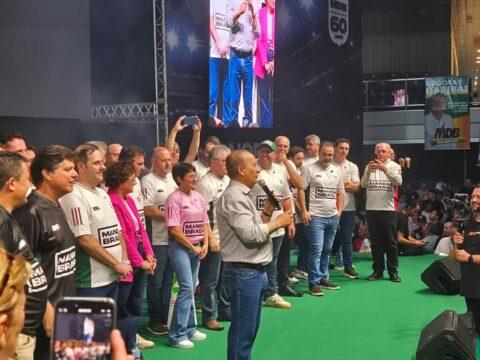 Governador Jorginho Mello durante evento do MDB em Balneário Camboriú