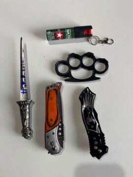 Armas brancas e símbolos nazistas apreendidos pela Polícia Civil de SC