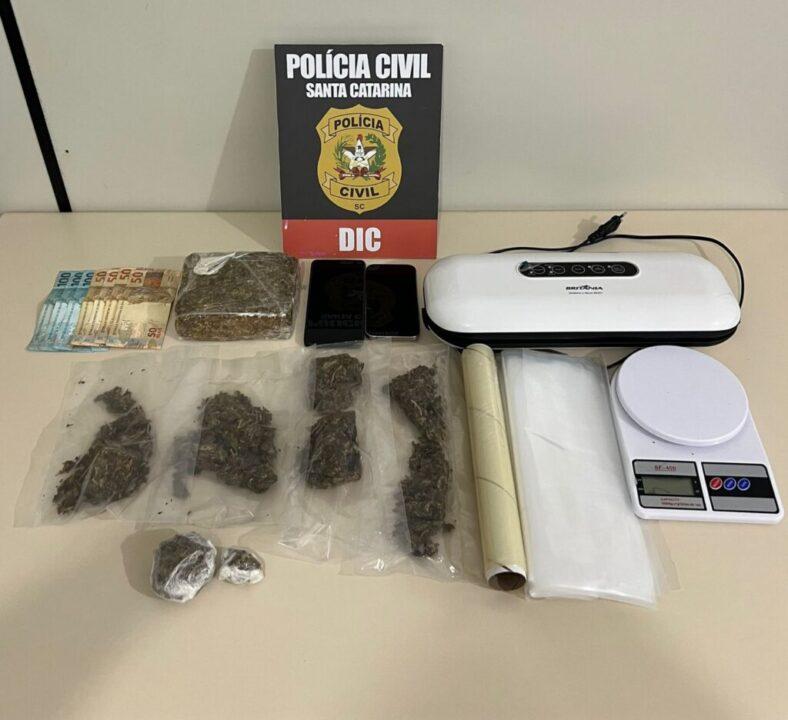 Prisão por Tráfico de Drogas em apartamento no Centro de Blumenau