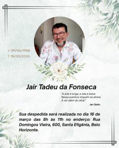 Imagem do Professor Jair Tadeu da Fonseca do CCE da UFSC