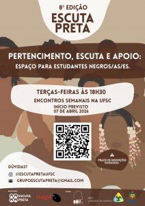 Estudantes participando do projeto Escuta Preta na UFSC