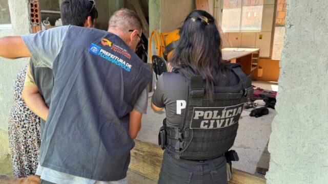 Cães resgatados pela Polícia Civil em Florianópolis