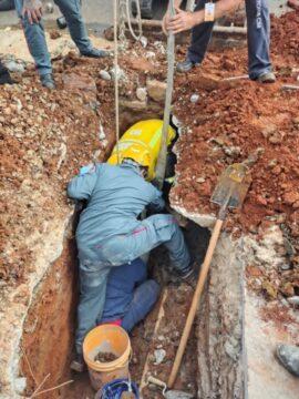 resgate de vítima soterrada