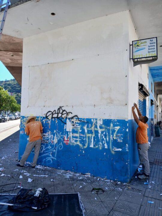 Limpeza da antiga Rodoviária de Florianópolis