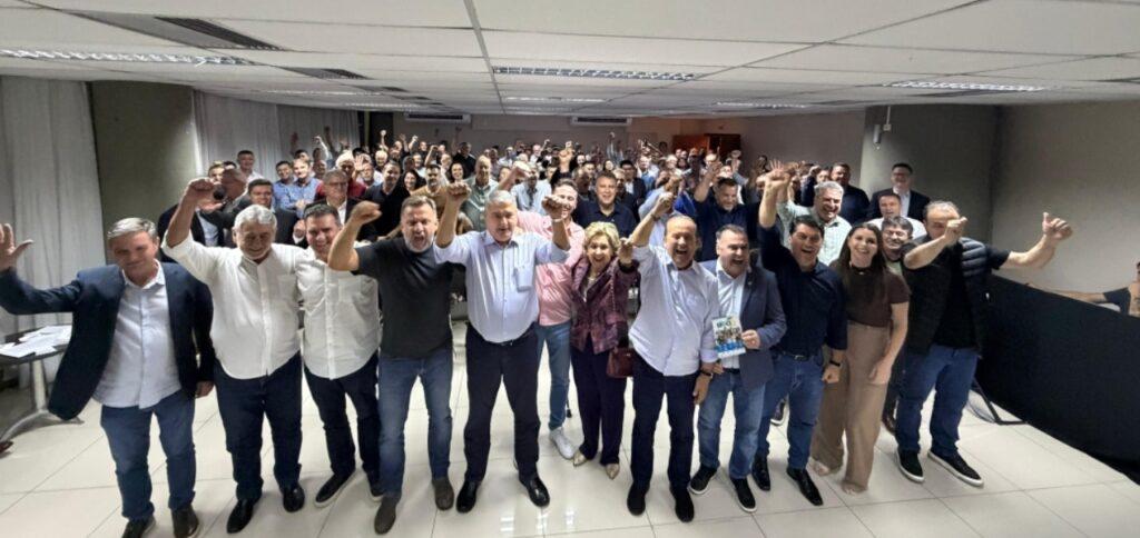 Governador Jorginho Mello e prefeitos do MDB no Hotel Majestic em Florianópolis