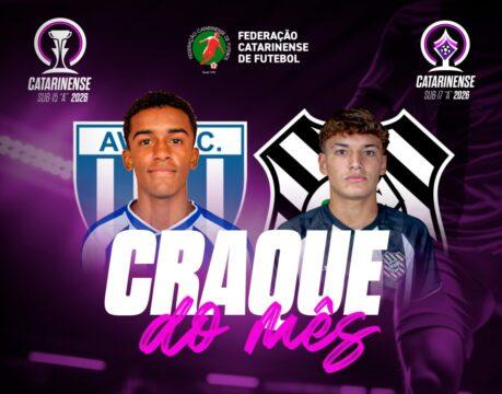 Jogadores de futebol Gustavo e Thierry em destaque