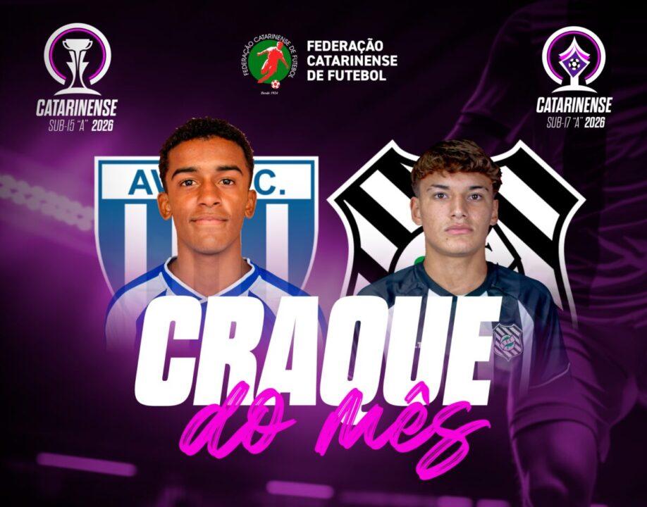 Jogadores de futebol Gustavo e Thierry em destaque