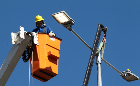 Imagem da modernização da iluminação pública em Rio do Sul com tecnologia LED