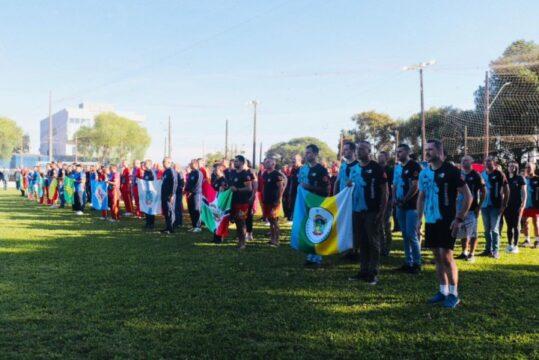 Competição esportiva entre bombeiros em Abelardo Luz