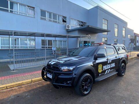 Equipe da Polícia Civil em ação durante a operação Escola Segura