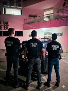 Imagem da operação policial em Xaxim