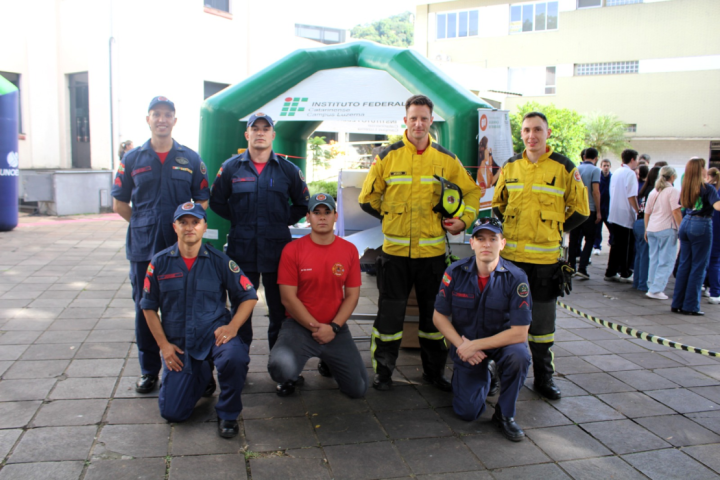 CBMSC participando do simulado de emergência em Joaçaba