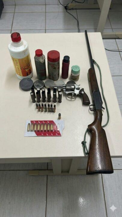 Armas apreendidas em São Lourenço do Oeste