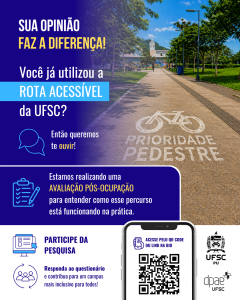Imagem representativa da avaliação de rotas acessíveis na UFSC