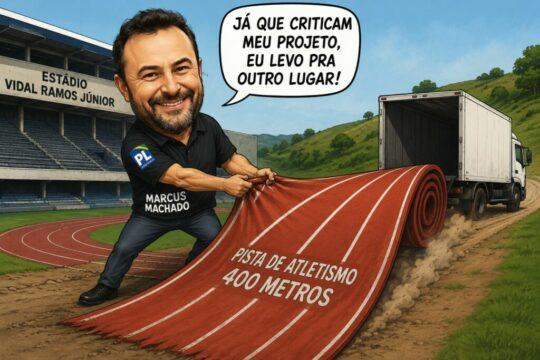 Deputado Marcius Machado suspende construção da pista de atletismo