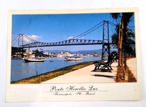 Cartões-postais antigos da Ponte Hercílio Luz
