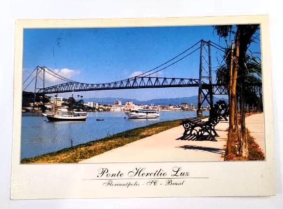 Cartões-postais antigos da Ponte Hercílio Luz