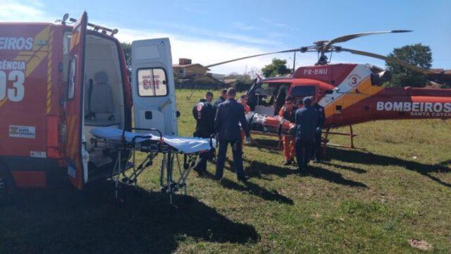 Equipe de Bombeiros atendendo ocorrências em Florianópolis