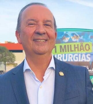 Gráfico mostrando percentuais da pesquisa eleitoral