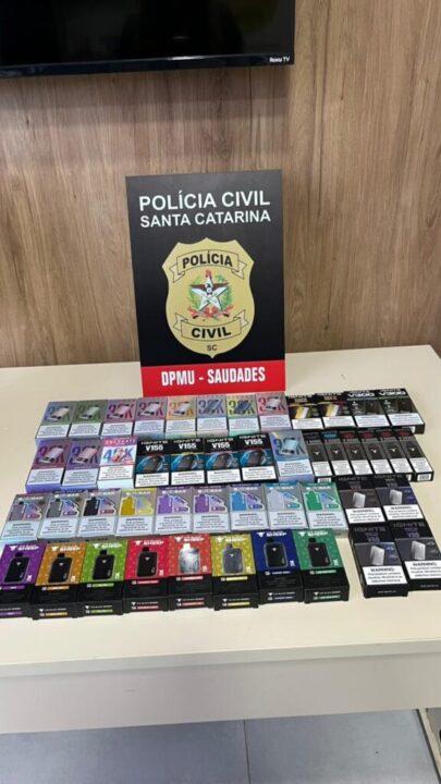 cigarros eletrônicos apreendidos